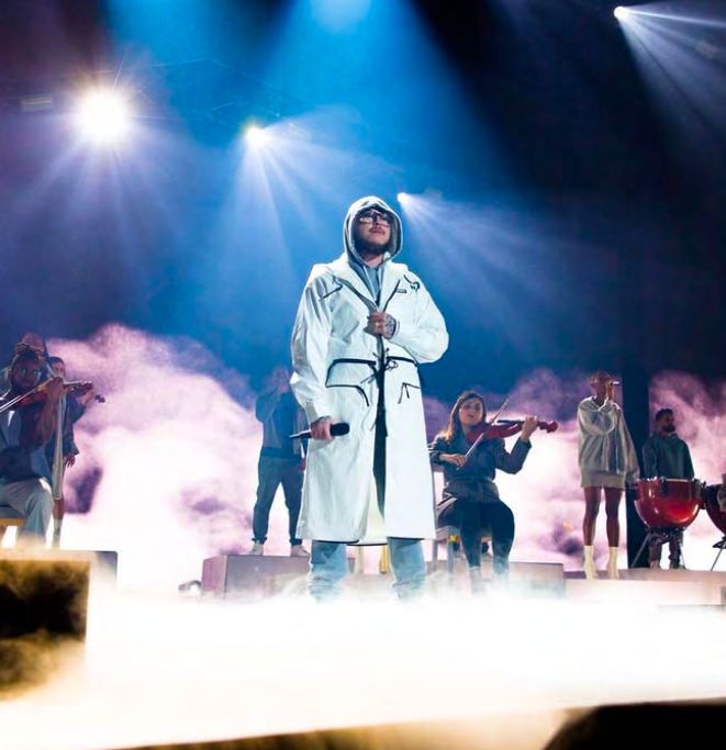 Potter Payper performing at the MOBO Awards