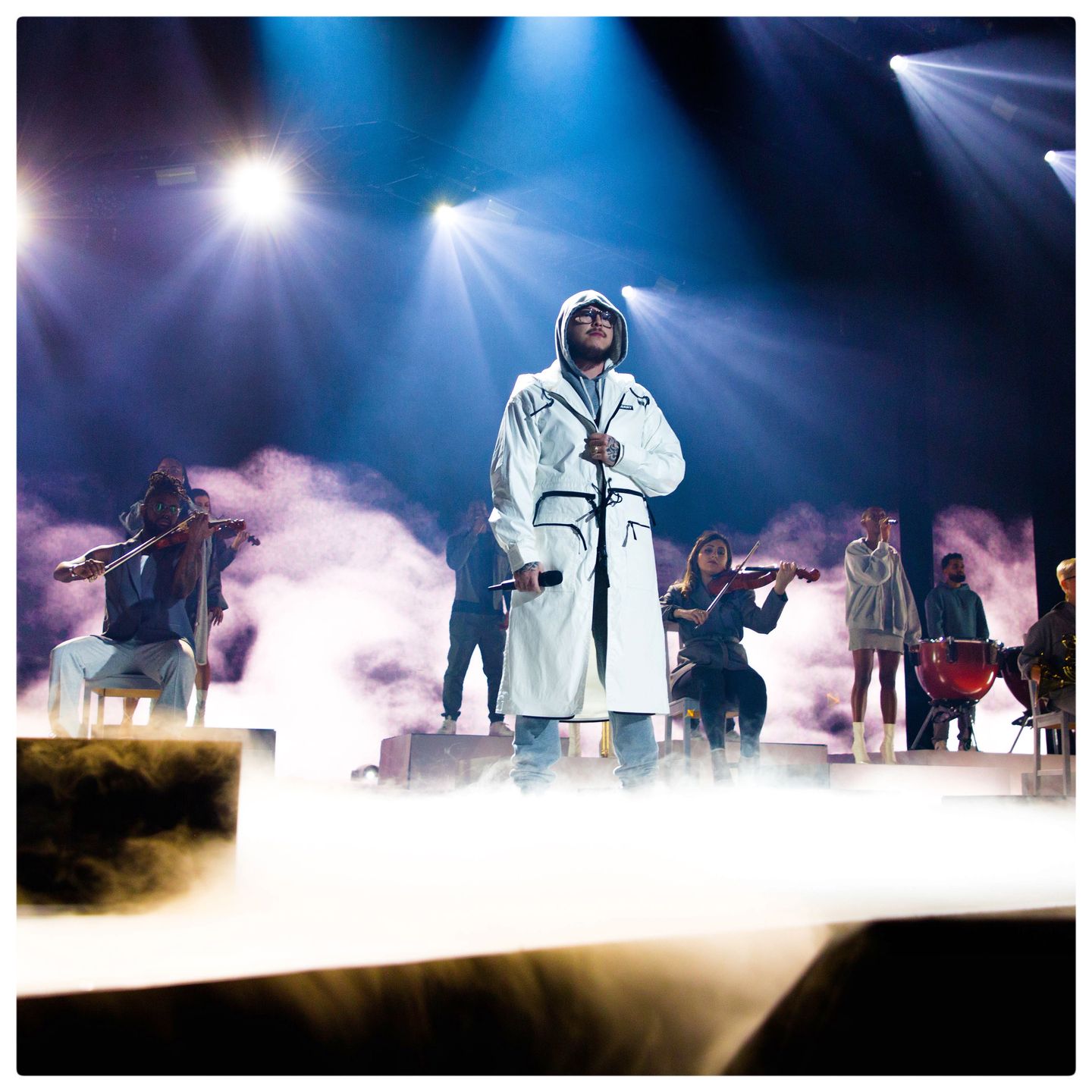 Potter Payper performing on stage at the 2021 MOBO Awards
